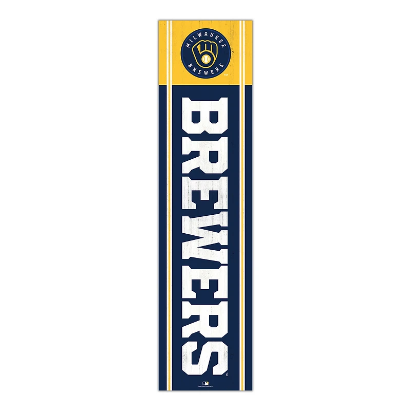 Milwaukee Brewers 48" Team Name with Logo Leaner