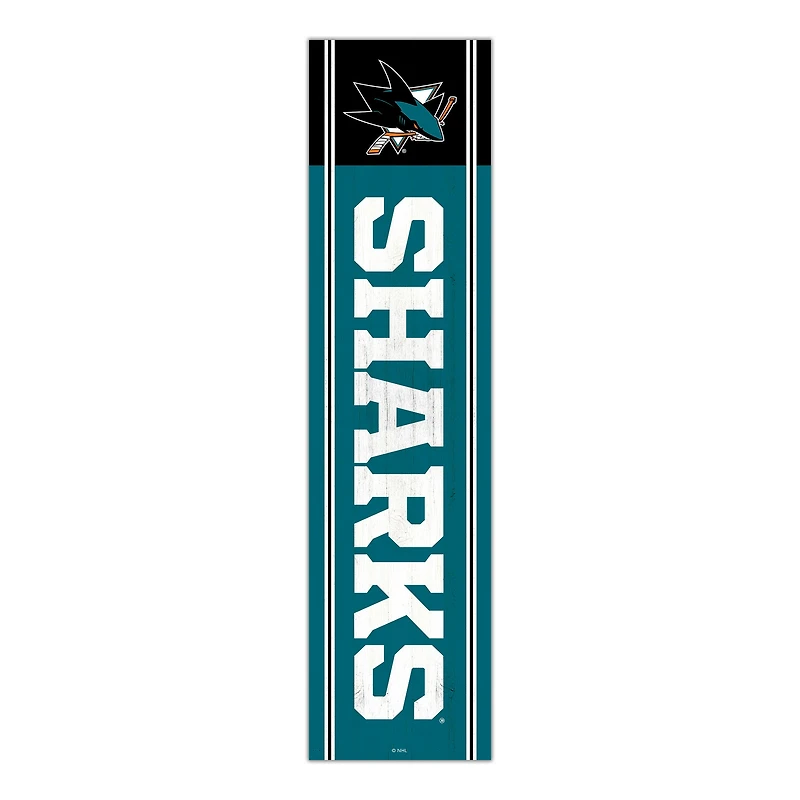 San Jose Sharks 48" Team Name with Logo Leaner