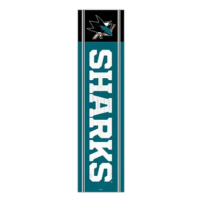 San Jose Sharks 48" Team Name with Logo Leaner