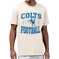 Men's Starter Cream Indianapolis Colts Distressed Field T-Shirt