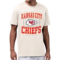 Men's Starter Cream Kansas City Chiefs Distressed Field T-Shirt