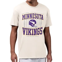 Men's Starter Cream Minnesota Vikings Distressed Field T-Shirt