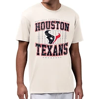 Men's Starter Cream Houston Texans Distressed Field T-Shirt