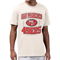Men's Starter Cream San Francisco 49ers Distressed Field T-Shirt
