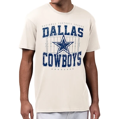 Men's Starter Cream Dallas Cowboys Distressed Field T-Shirt