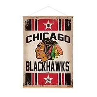Chicago Blackhawks 36" x 54" Large Canvas Wall Art Tapestry with Wood Frame
