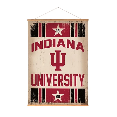 Indiana Hoosiers 36" x 54" Large Canvas Wall Art Tapestry with Wood Frame