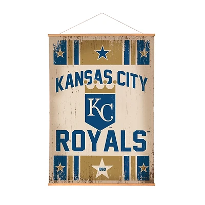 Kansas City Royals 36" x 54" Large Canvas Wall Art Tapestry with Wood Frame
