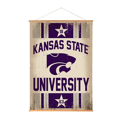 Kansas State Wildcats 36" x 54" Large Canvas Wall Art Tapestry with Wood Frame