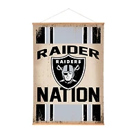 Las Vegas Raiders 36" x 54" Large Canvas Wall Art Tapestry with Wood Frame