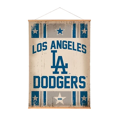 Los Angeles Dodgers 36" x 54" Large Canvas Wall Art Tapestry with Wood Frame
