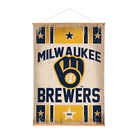 Milwaukee Brewers 36" x 54" Large Canvas Wall Art Tapestry with Wood Frame