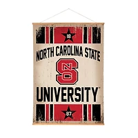 NC State Wolfpack 36" x 54" Large Canvas Wall Art Tapestry with Wood Frame