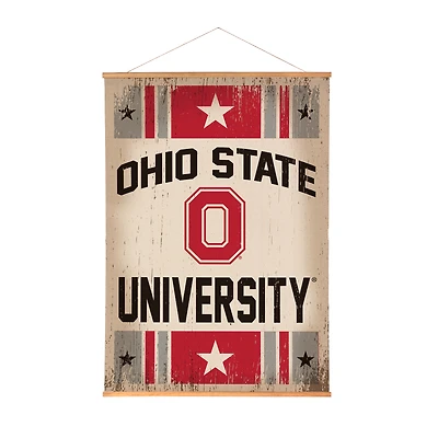 Ohio State Buckeyes 36" x 54" Large Canvas Wall Art Tapestry with Wood Frame