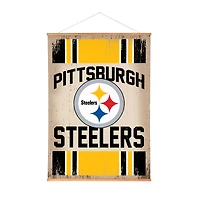 Pittsburgh Steelers 36" x 54" Large Canvas Wall Art Tapestry with Wood Frame