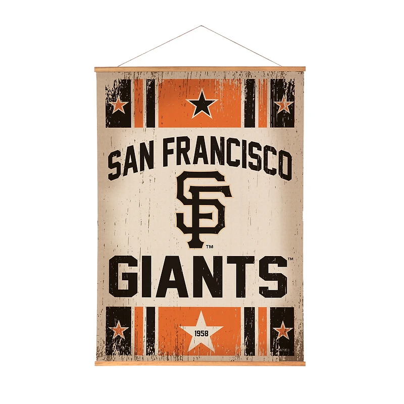 San Francisco Giants 36" x 54" Large Canvas Wall Art Tapestry with Wood Frame