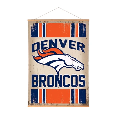 Denver Broncos 36" x 54" Large Canvas Wall Art Tapestry with Wood Frame
