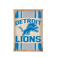 Detroit Lions 36" x 54" Large Canvas Wall Art Tapestry with Wood Frame