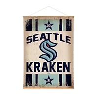 Seattle Kraken 36" x 54" Large Canvas Wall Art Tapestry with Wood Frame