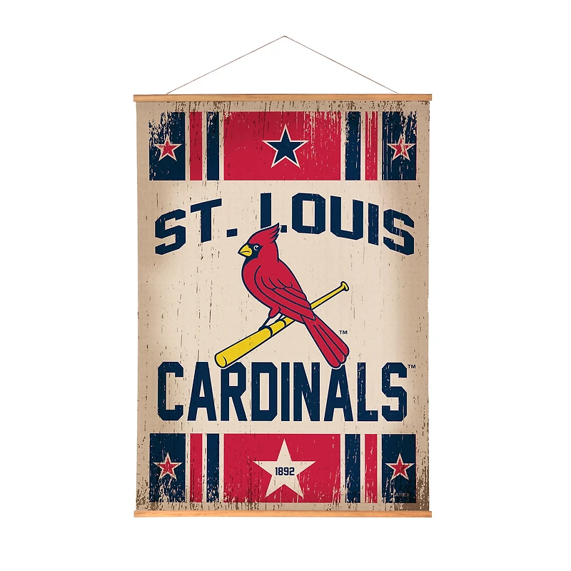 St. Louis Cardinals 36" x 54" Large Canvas Wall Art Tapestry with Wood Frame
