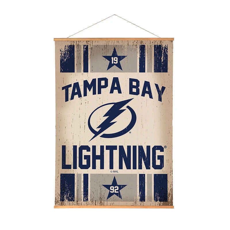 Tampa Bay Lightning 36" x 54" Large Canvas Wall Art Tapestry with Wood Frame
