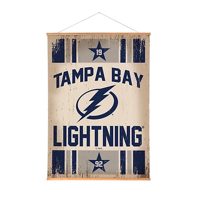 Tampa Bay Lightning 36" x 54" Large Canvas Wall Art Tapestry with Wood Frame
