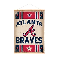 Atlanta Braves 36" x 54" Large Canvas Wall Art Tapestry with Wood Frame