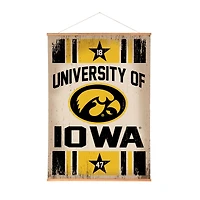 Iowa Hawkeyes 36" x 54" Large Canvas Wall Art Tapestry with Wood Frame