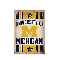 Michigan Wolverines 36" x 54" Large Canvas Wall Art Tapestry with Wood Frame