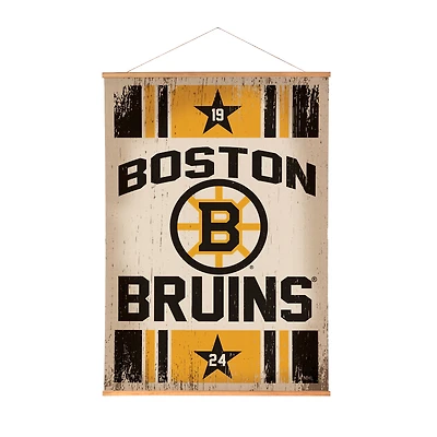 Boston Bruins 36" x 54" Large Canvas Wall Art Tapestry with Wood Frame