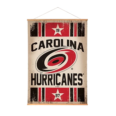 Carolina Hurricanes 36" x 54" Large Canvas Wall Art Tapestry with Wood Frame