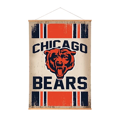 Chicago Bears 36" x 54" Large Canvas Wall Art Tapestry with Wood Frame
