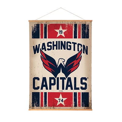Washington Capitals 36" x 54" Large Canvas Wall Art Tapestry with Wood Frame