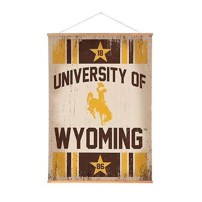 Wyoming Cowboys 36" x 54" Large Canvas Wall Art Tapestry with Wood Frame