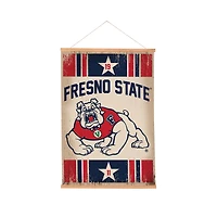 Fresno State Bulldogs 24" x 36" Antique Style Canvas Wall Art Tapestry with Wood Frame