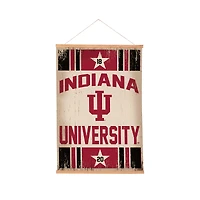Indiana Hoosiers 24" x 36" Antique Style Canvas Wall Art Tapestry with Wood Frame