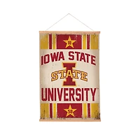Iowa State Cyclones 24" x 36" Antique Style Canvas Wall Art Tapestry with Wood Frame