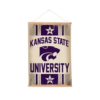 Kansas State Wildcats 24" x 36" Antique Style Canvas Wall Art Tapestry with Wood Frame