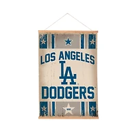 Los Angeles Dodgers 24" x 36" Antique Style Canvas Wall Art Tapestry with Wood Frame