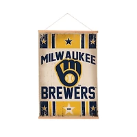Milwaukee Brewers 24" x 36" Antique Style Canvas Wall Art Tapestry with Wood Frame