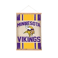 Minnesota Vikings 24" x 36" Antique Style Canvas Wall Art Tapestry with Wood Frame