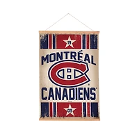 Montreal Canadiens 24" x 36" Antique Style Canvas Wall Art Tapestry with Wood Frame