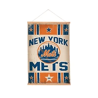 New York Mets 24" x 36" Antique Style Canvas Wall Art Tapestry with Wood Frame