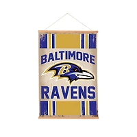 Baltimore Ravens 24" x 36" Antique Style Canvas Wall Art Tapestry with Wood Frame