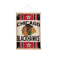 Chicago Blackhawks 24" x 36" Antique Style Canvas Wall Art Tapestry with Wood Frame