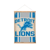 Detroit Lions 24" x 36" Antique Style Canvas Wall Art Tapestry with Wood Frame