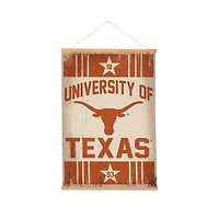 Texas Longhorns 24" x 36" Antique Style Canvas Wall Art Tapestry with Wood Frame