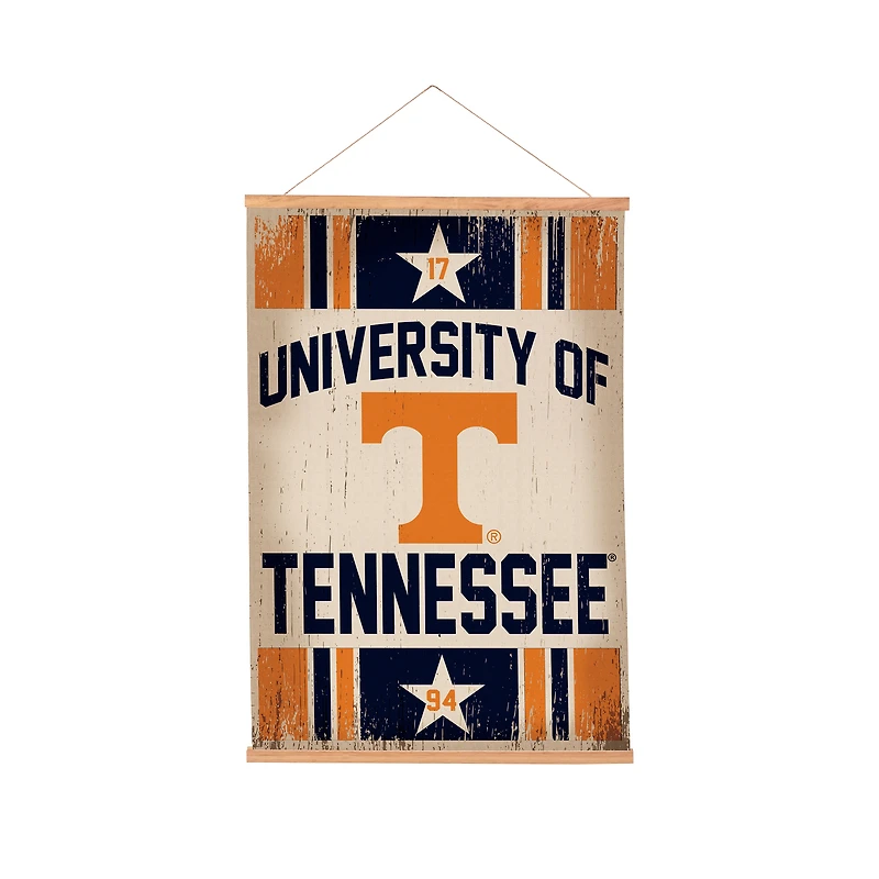 Tennessee Volunteers 24" x 36" Antique Style Canvas Wall Art Tapestry with Wood Frame