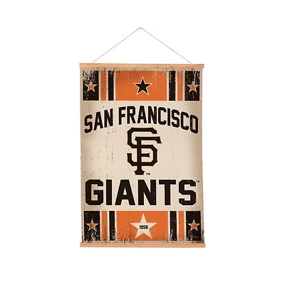 San Francisco Giants 24" x 36" Antique Style Canvas Wall Art Tapestry with Wood Frame