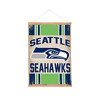 Seattle Seahawks 24" x 36" Antique Style Canvas Wall Art Tapestry with Wood Frame